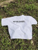 T-SHIRT BE THE CHANGE BIAŁY